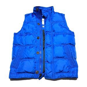 Abercrombie Boys Puffer Vest XL Blue Kempshall Jacket Feather Down Sleeveless